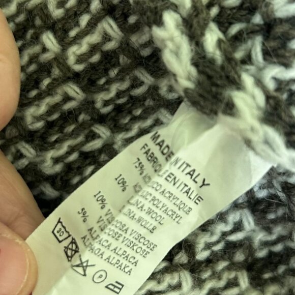 Angela Mara Italy Open Front Knit Cardigan Size S - Picture 5 of 5